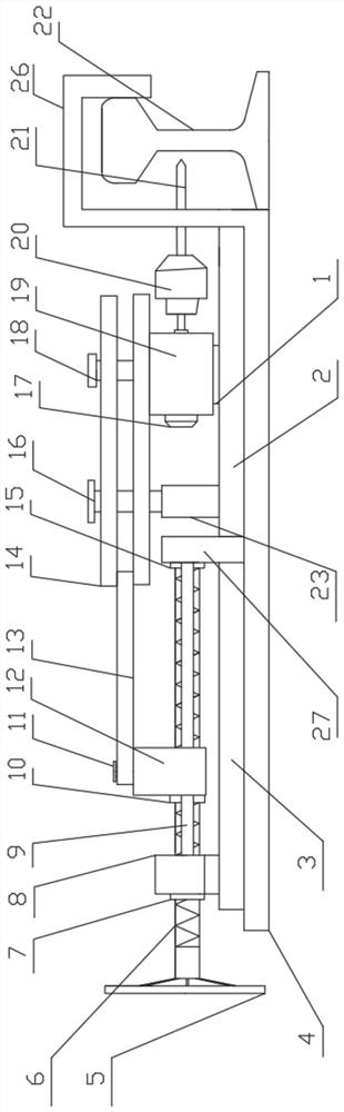 Steel rail drilling device with manual stable feeding function