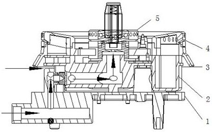 Atmospheric type upper-inlet dry-burning-prevention burner