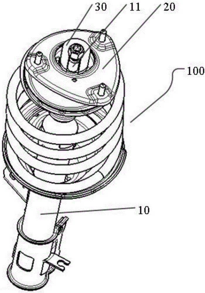 Macpherson suspension shock absorber lateral force measuring method and Macpherson suspension shock absorber lateral force auxiliary measuring tool