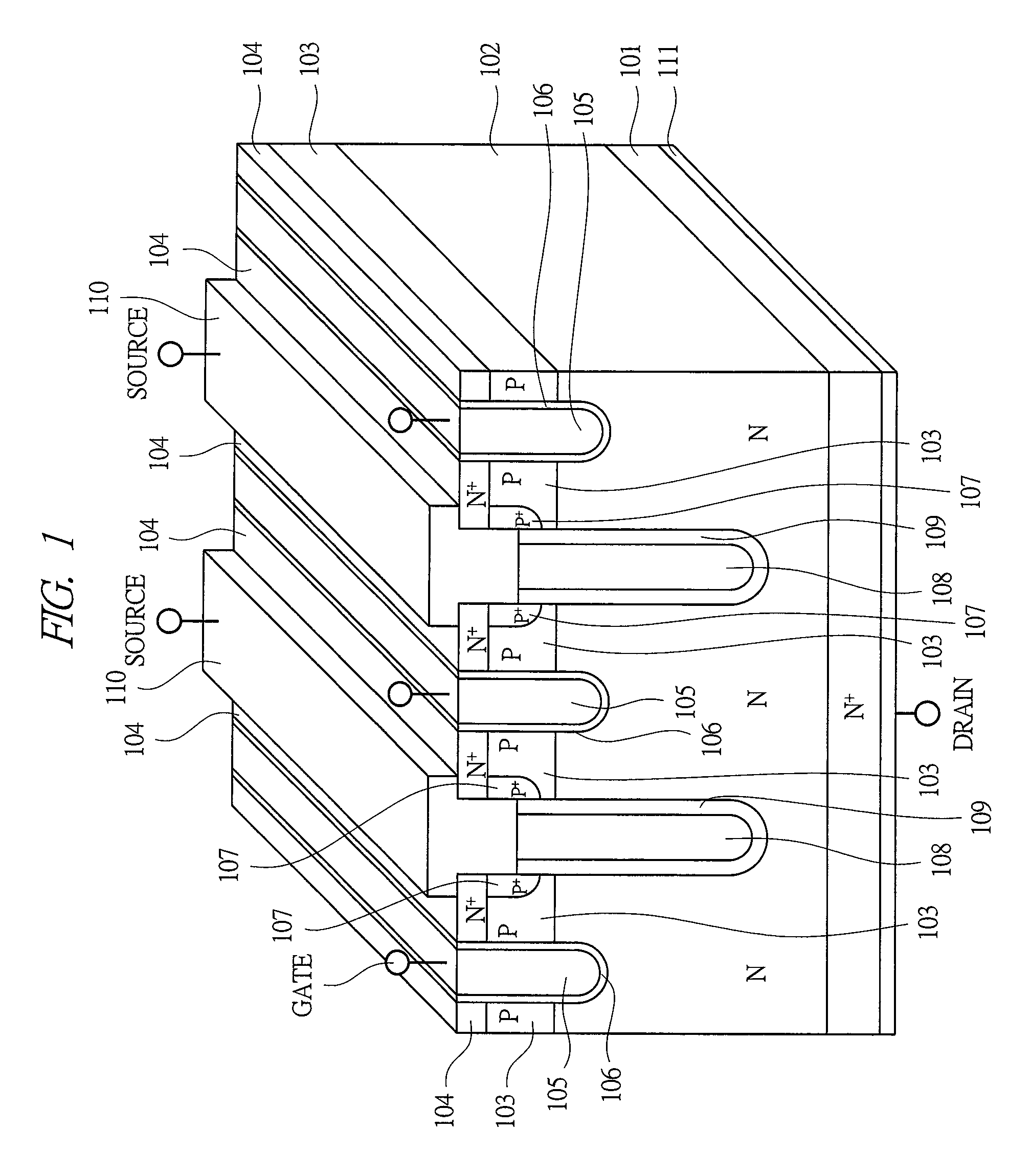 Semiconductor device with vertical trench and lightly doped region