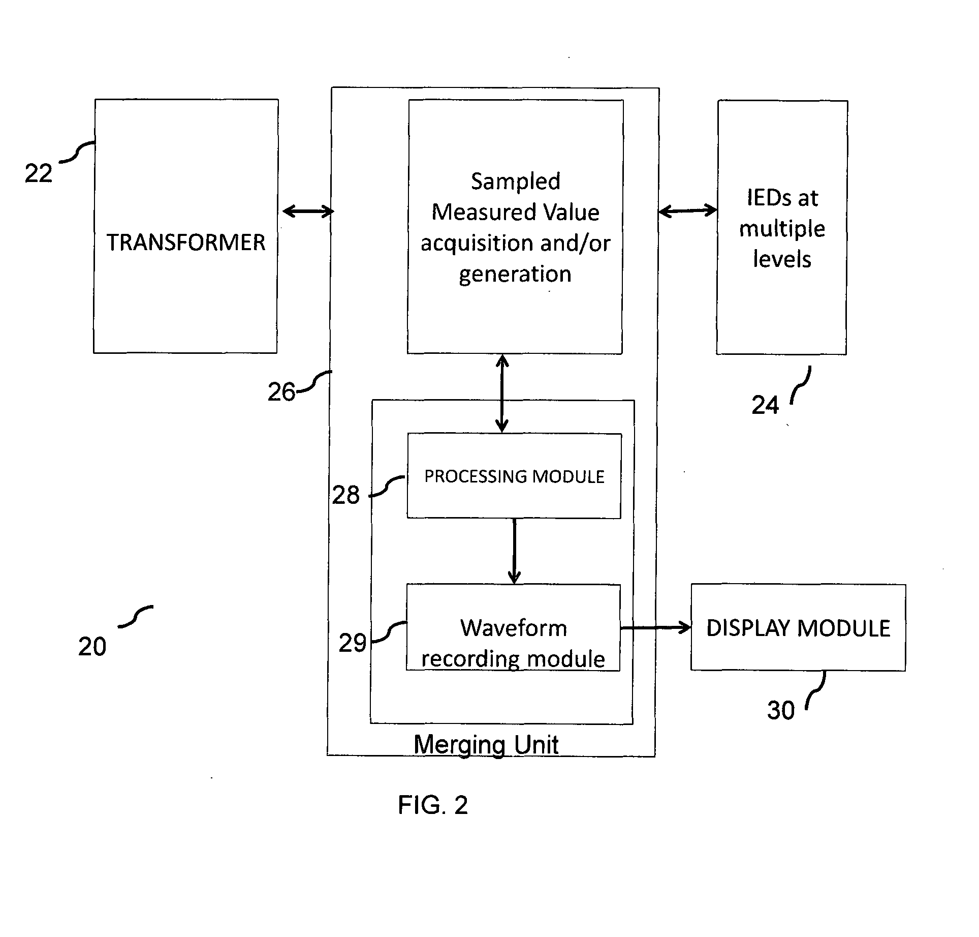 Method for distributed waveform recording in a power distribution system