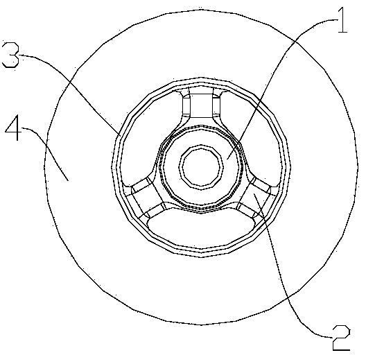 Vibration absorption structure and vehicle frame therewith for vehicle