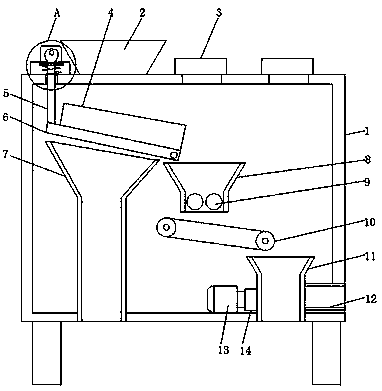 Device for quickly unshelling seeds and nuts before roasting