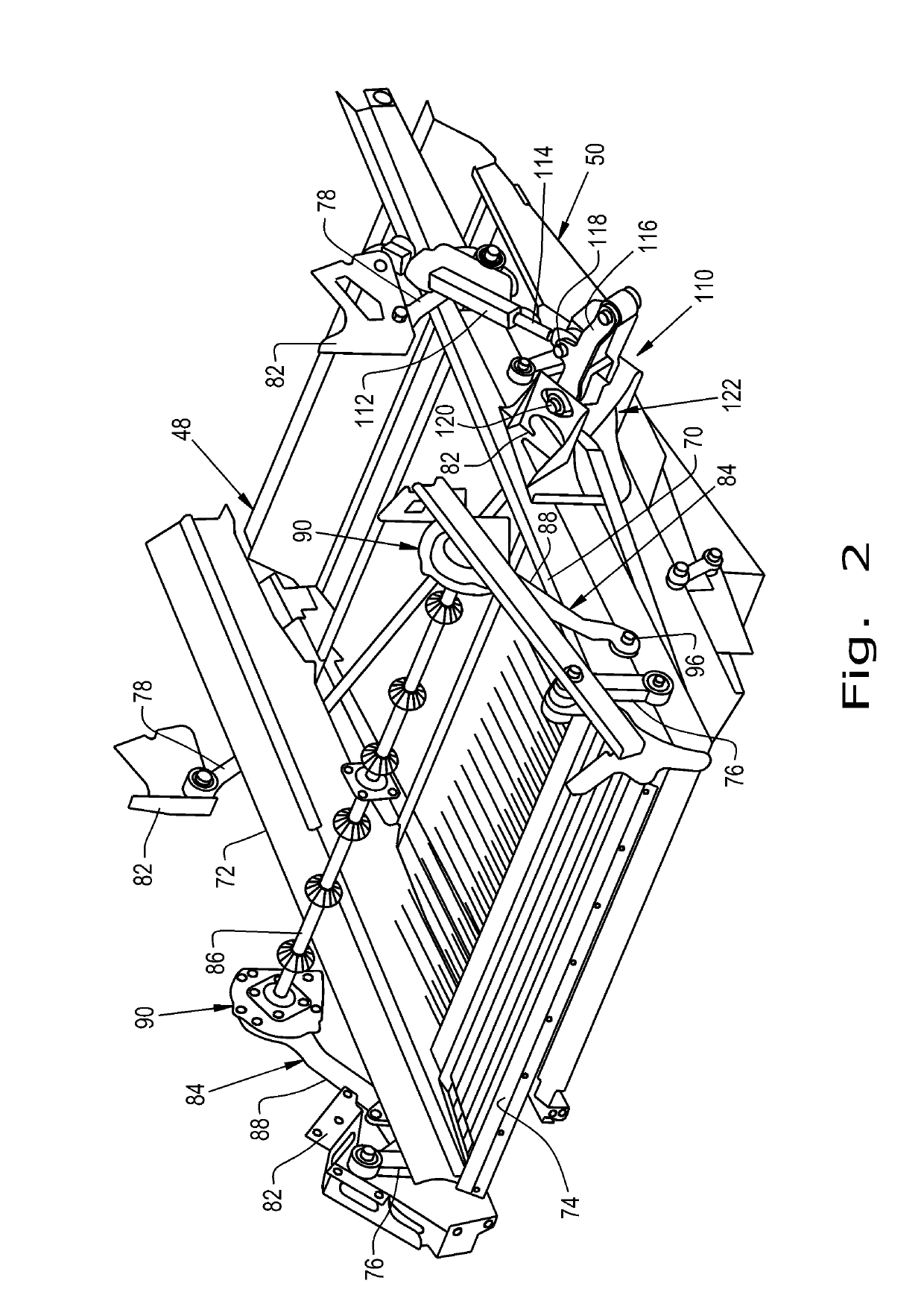 Drive arm for agricultural harvester