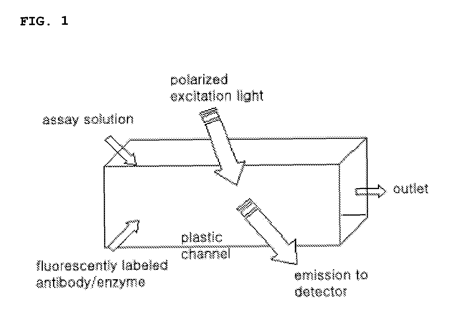 Method and apparatus for measuring fluorescence polarization in lab-on-a-chip