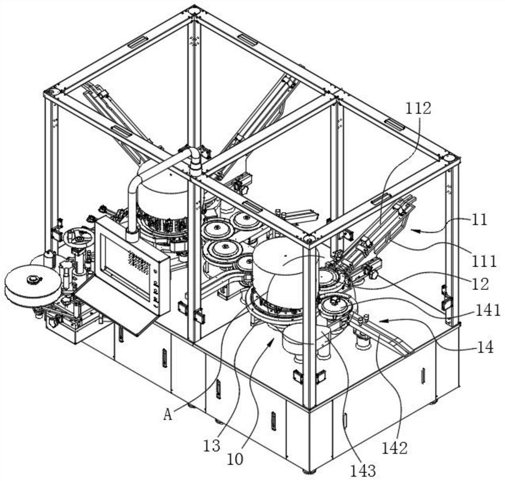 Sheathing device and labeling machine