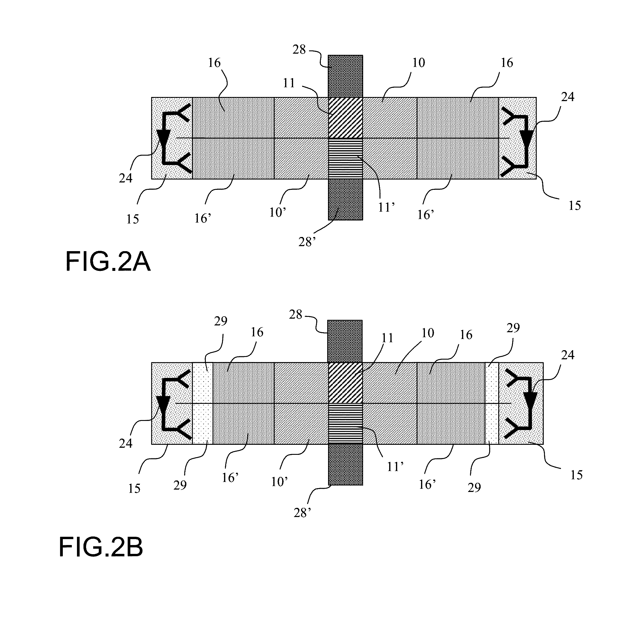 Radial power amplification device with phase dispersion compensation of the amplification paths