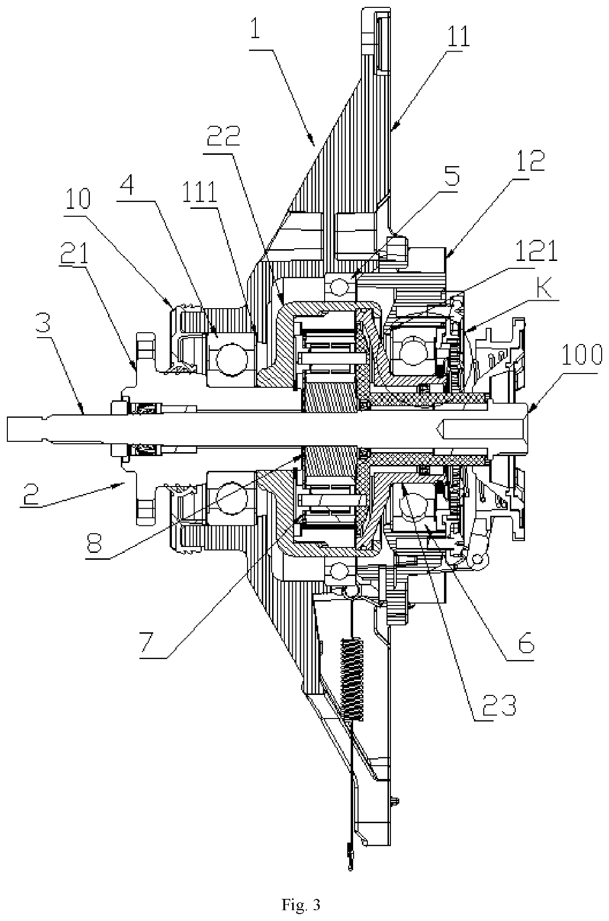 Decelerating clutch of a washing machine, and washing machine