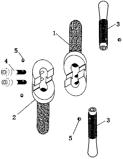 Backbone prosthesis with supination-type expansion tube structure handle and using method thereof