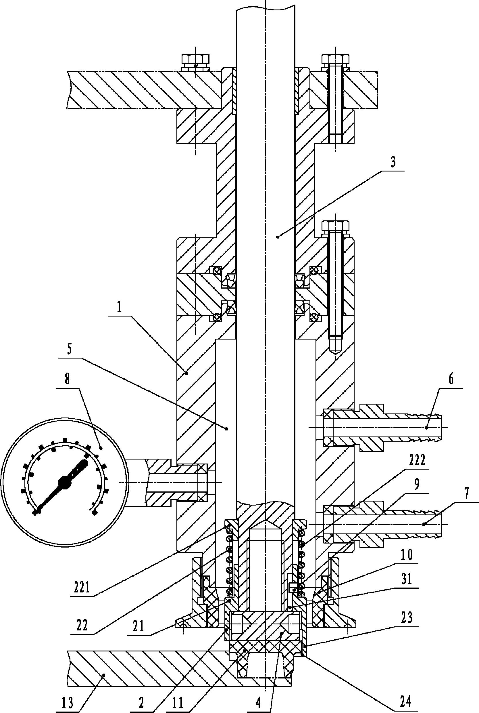 Vacuum-pumping and nitrogen-filling plug-adding apparatus