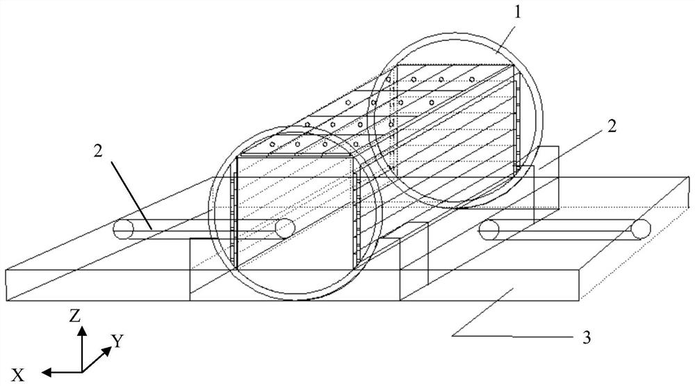 Three-dimensional similar model test bench and its test method