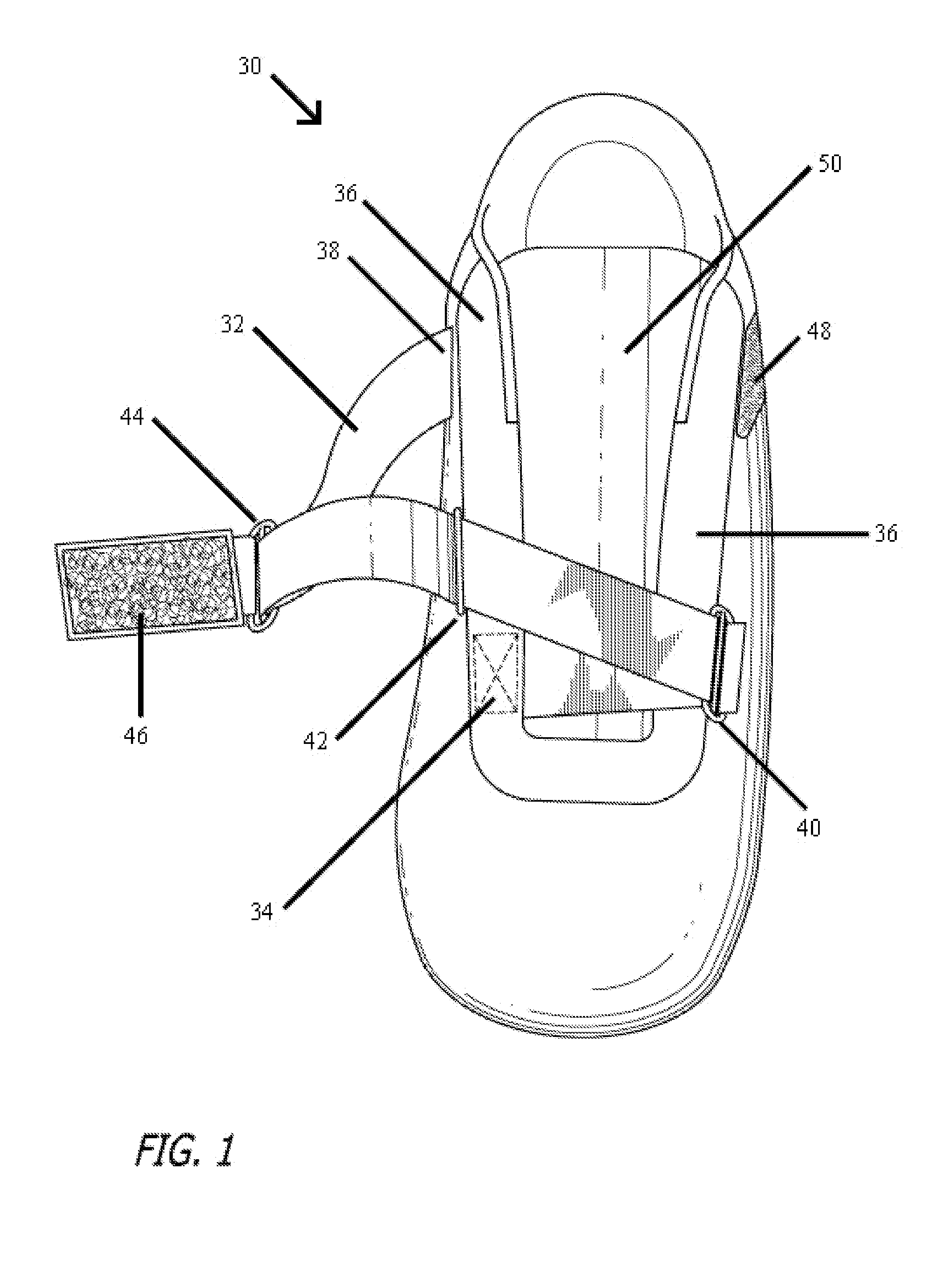 Closure device for shoe