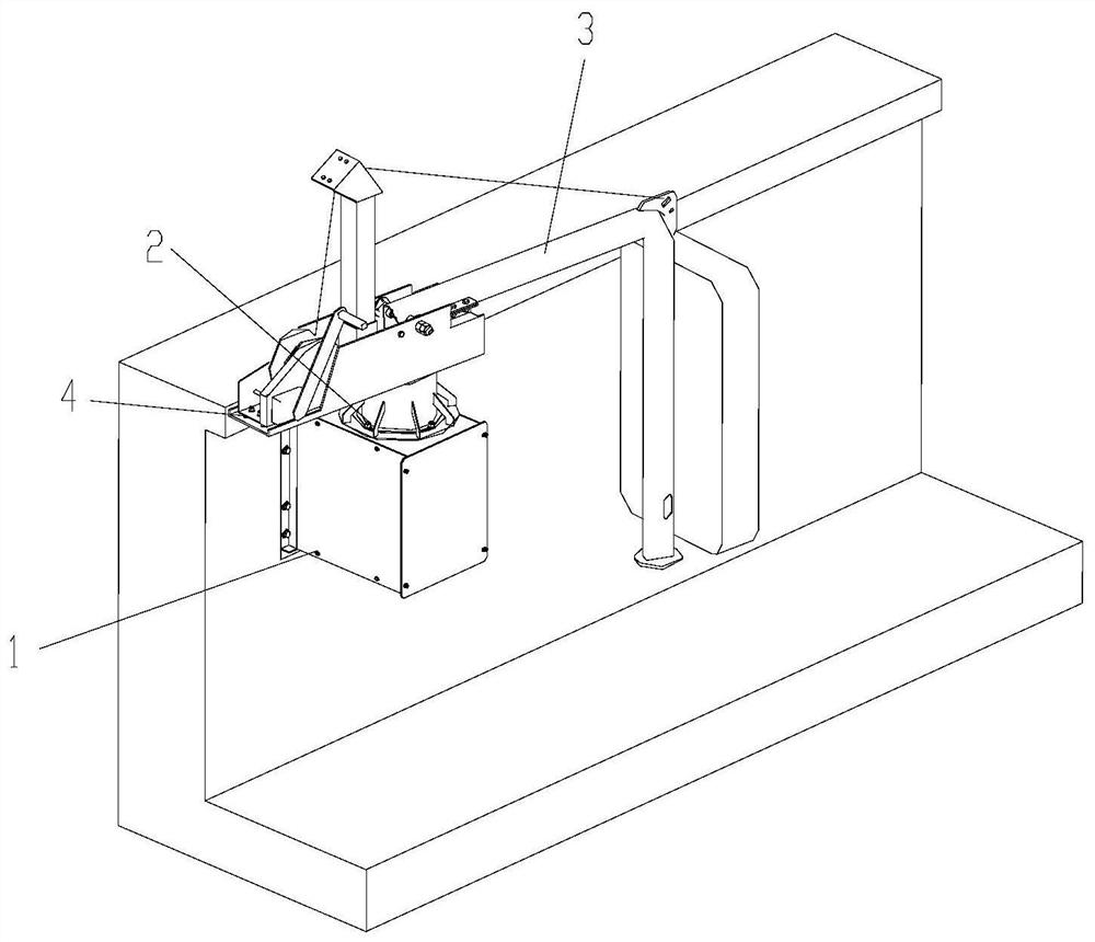 Communication base station derrick mounting structure and communication base station with same