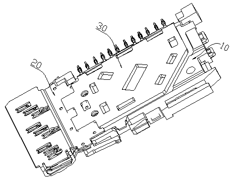 Module structure for high-speed connector and high-speed connector