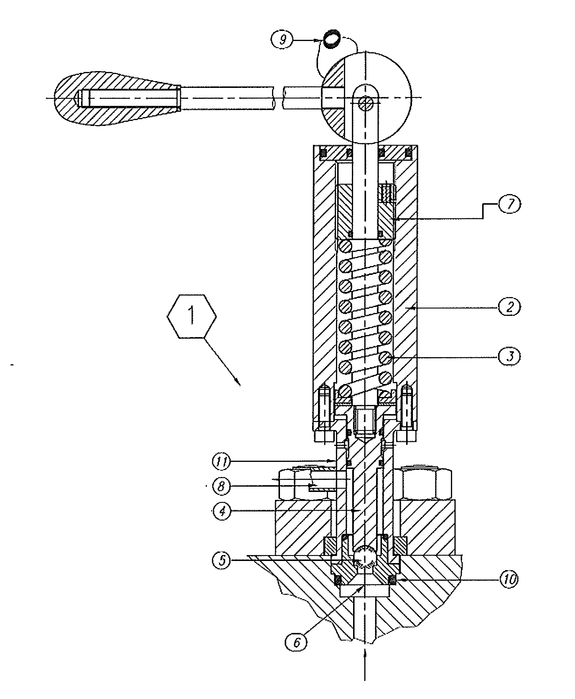 High pressure mechanical safety valve