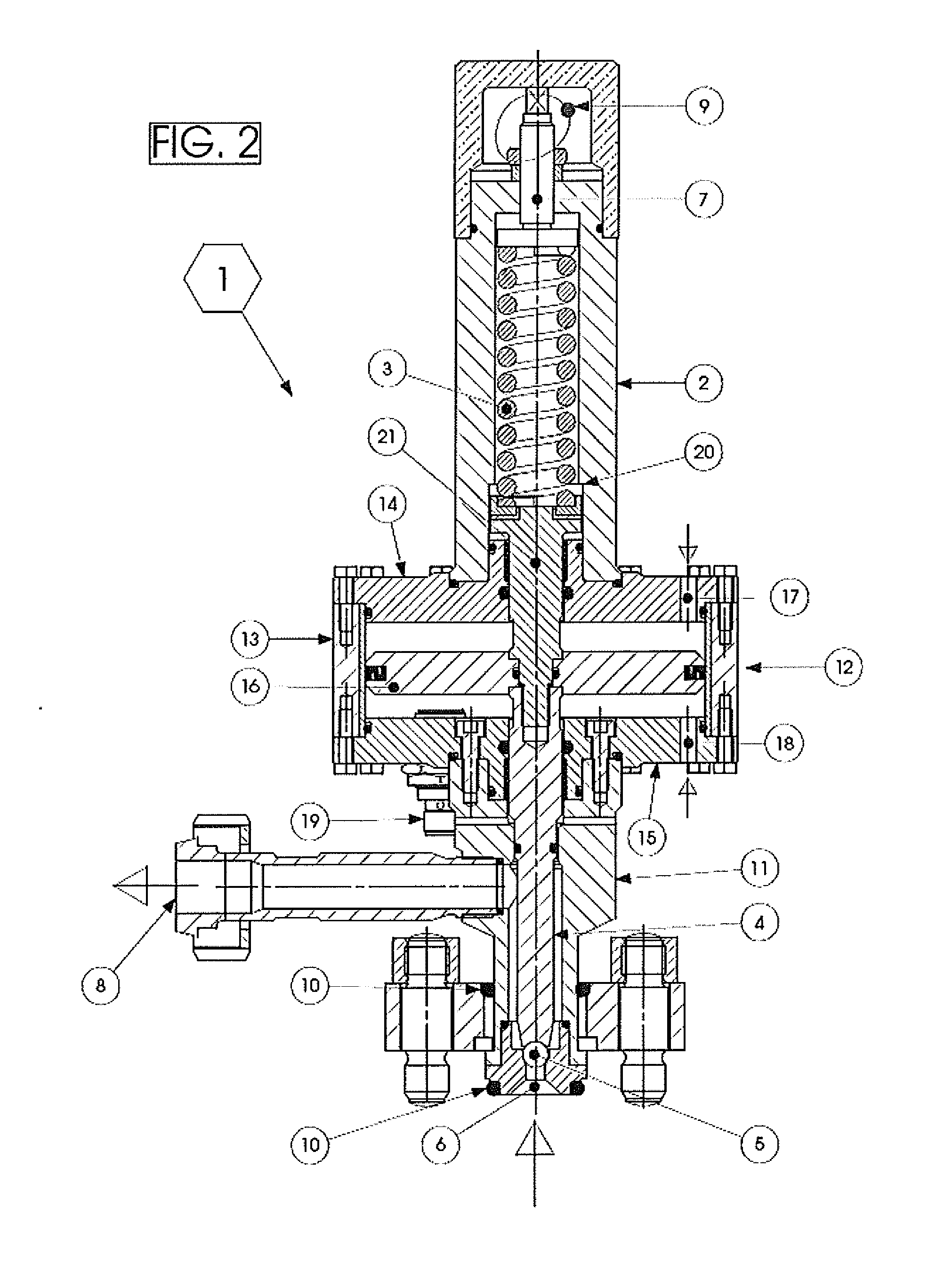 High pressure mechanical safety valve