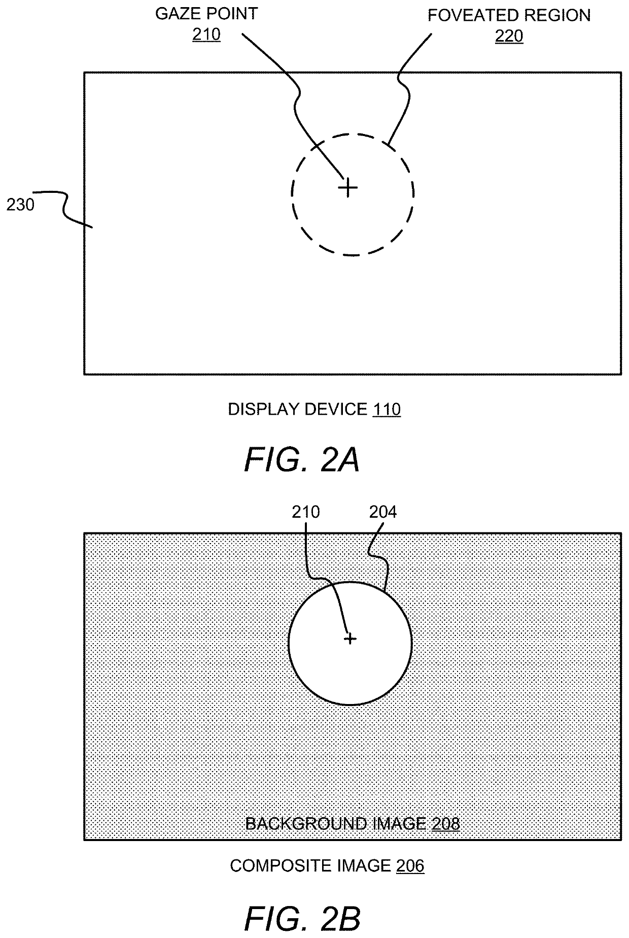 Image re-projection for foveated rendering