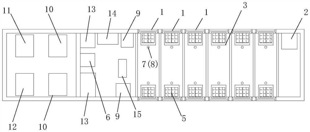 Mobile energy storage container for intelligent fire control