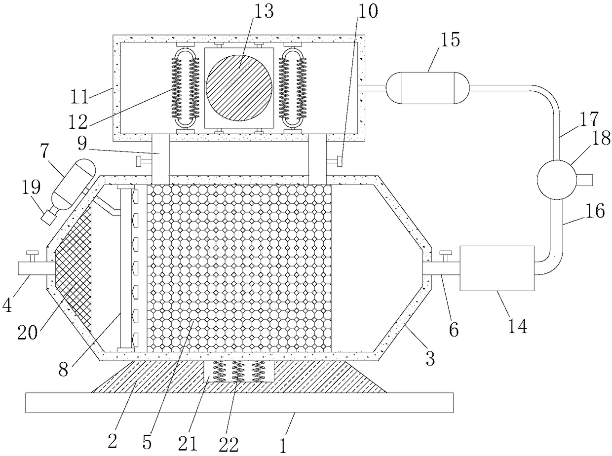 Gap type activated carbon regeneration catalytic combustion device