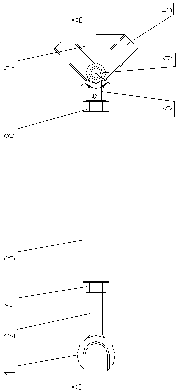 A knife switch opening distance adjustment jig with angle limit