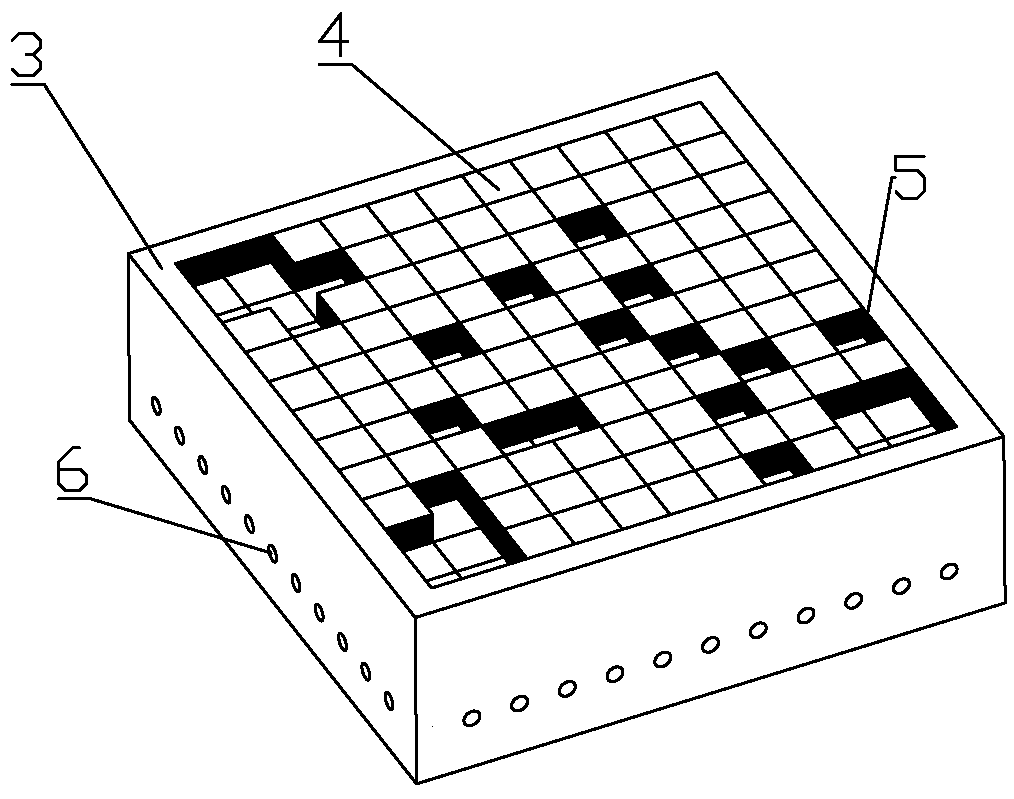 Information identification structure for casting surface, casting movable block for information identification structure, and core box for casting movable block