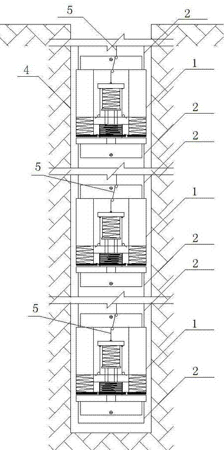 Multilayer blade-typed multipoint displacement metre anchor head used for soft soil layer