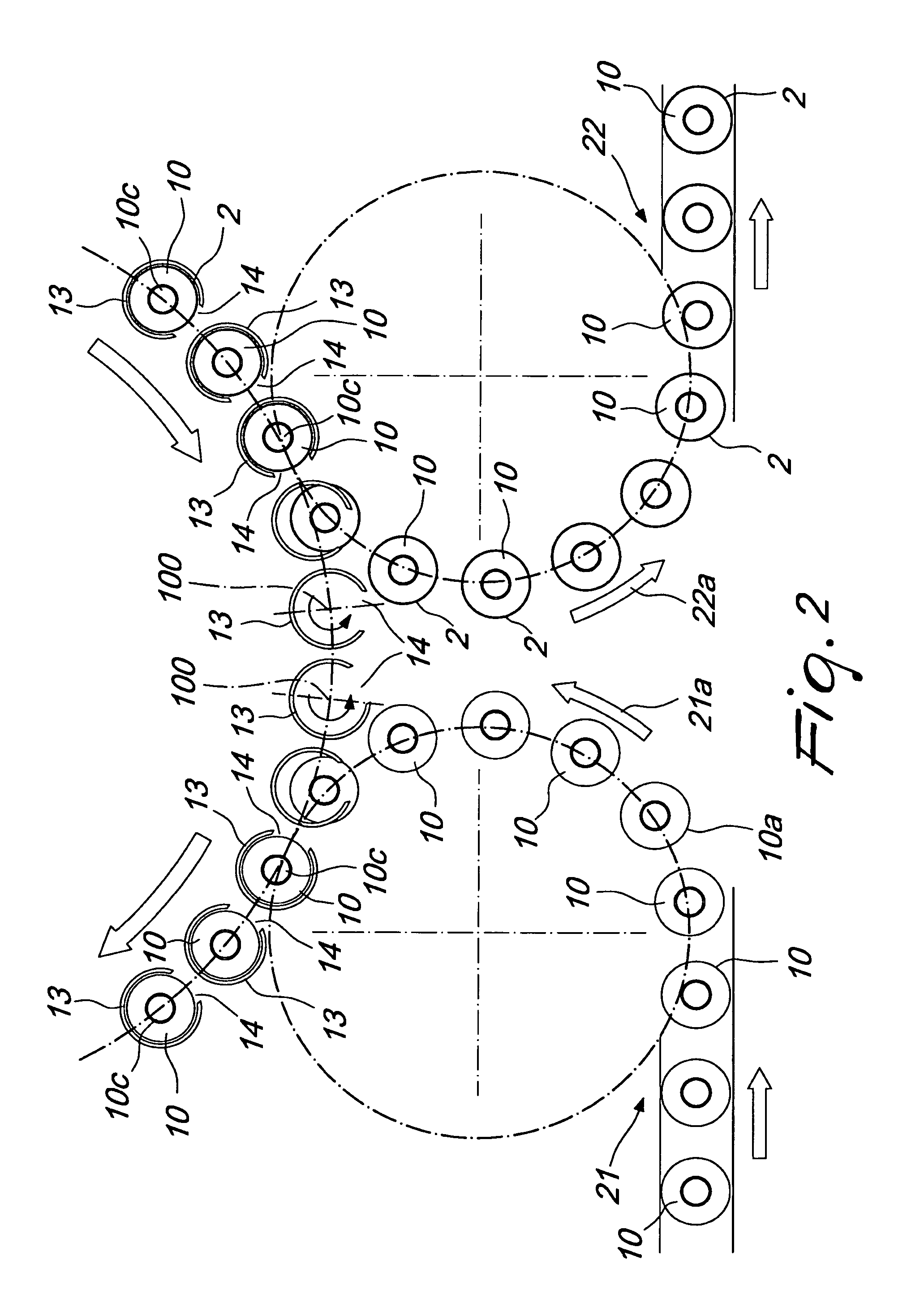 Device for forming and transferring a sleeve-like label to a container to be labeled