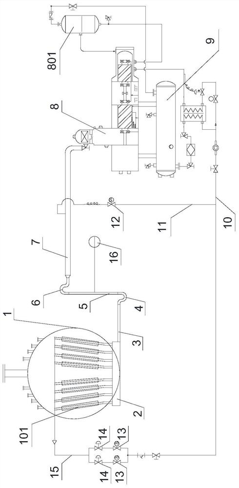 Steam and liquid return protection device