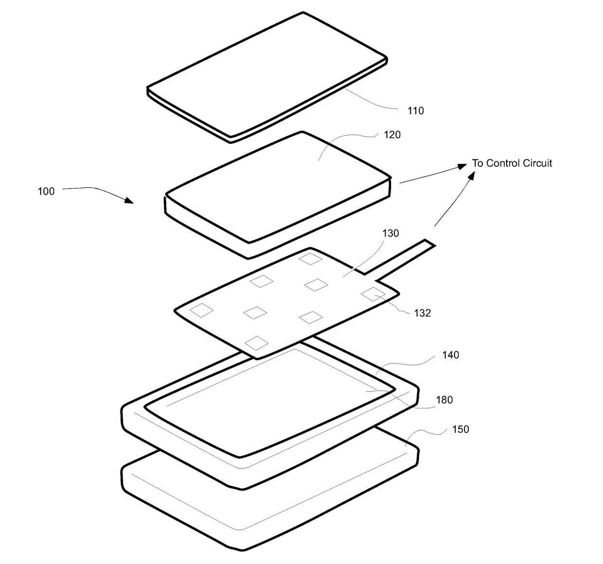 Force-sensing touch screen input device