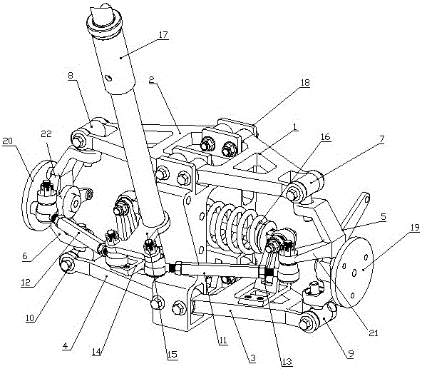 Front suspension deflecting structure for backing of tricycle