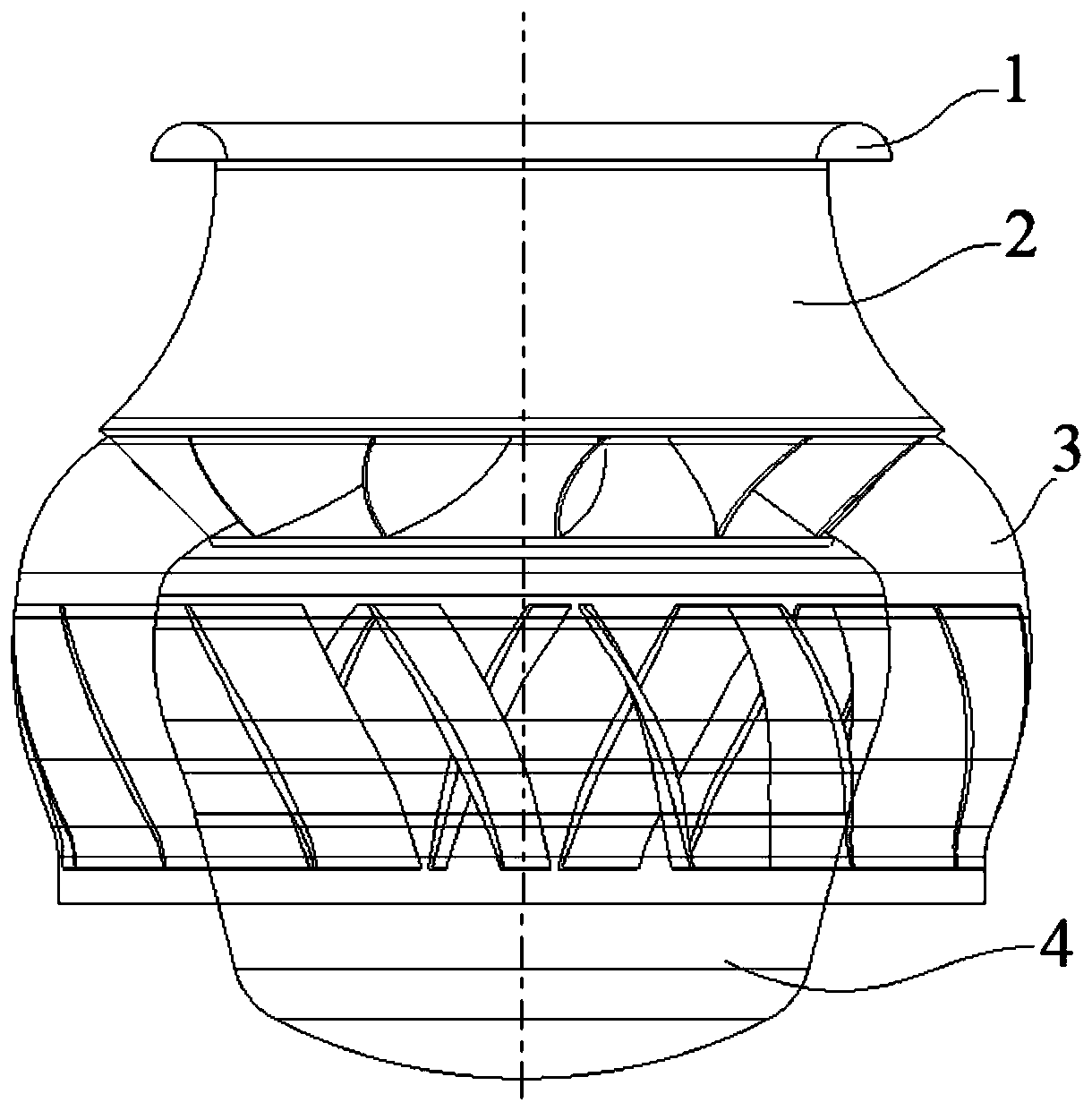 Air output flow guide cover, flow mixing fan assembly and air conditioning equipment