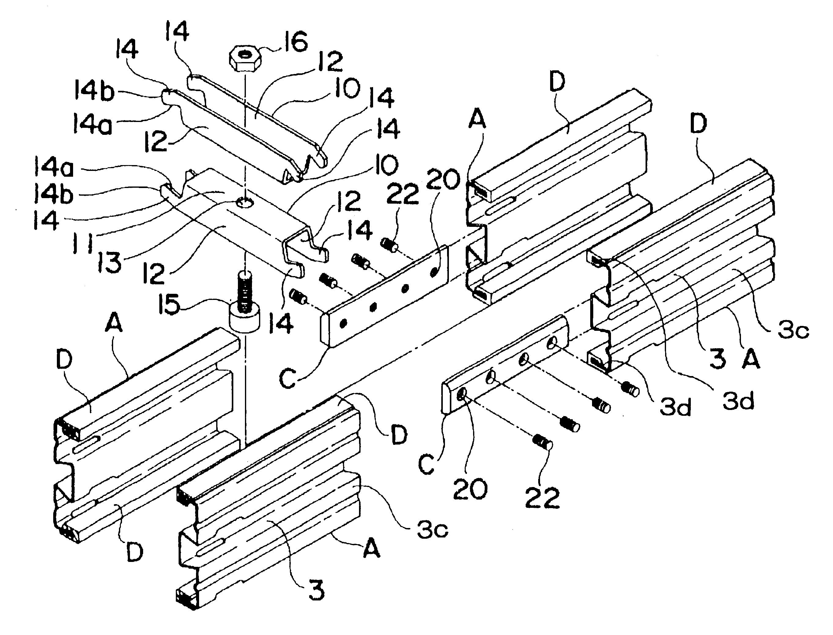 Frame member with traveling rail used in conveyor system and traveling frame assembly using the same