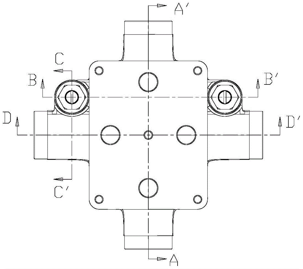 The structure of the stop valve for the concealed valve body of the faucet