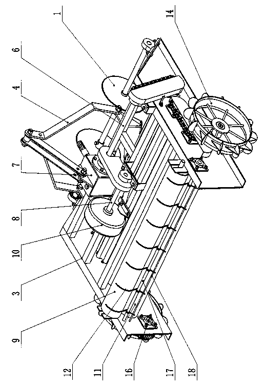 Film-cutting removing and film-lifting winding type mulching film picking machine