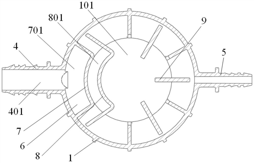 Valve with fuel tank liquid accumulator and fuel tank liquid accumulator