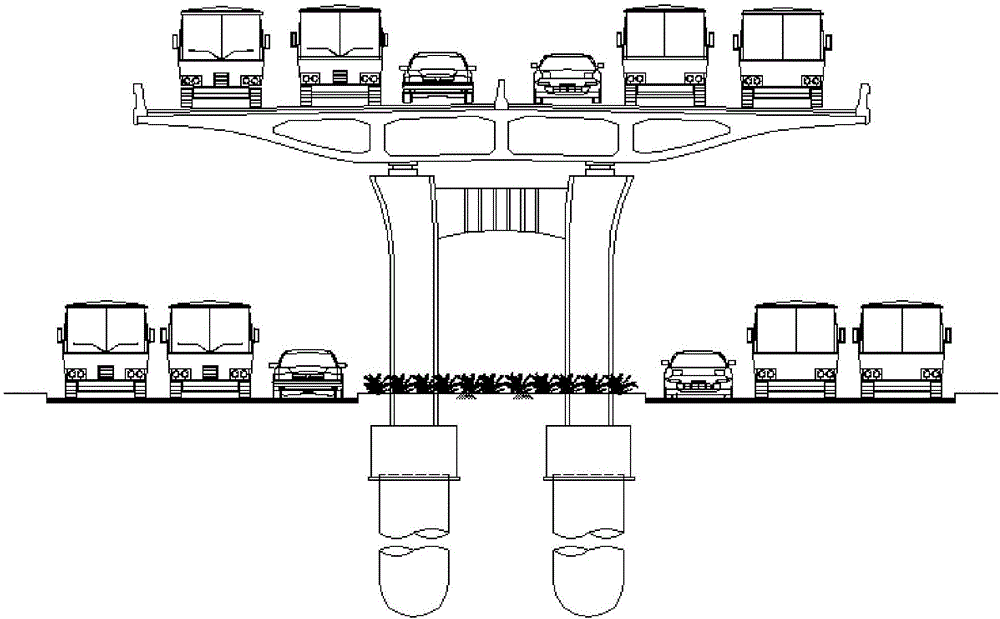 Prefabricated double-column vase bridge pier and assembling construction method thereof