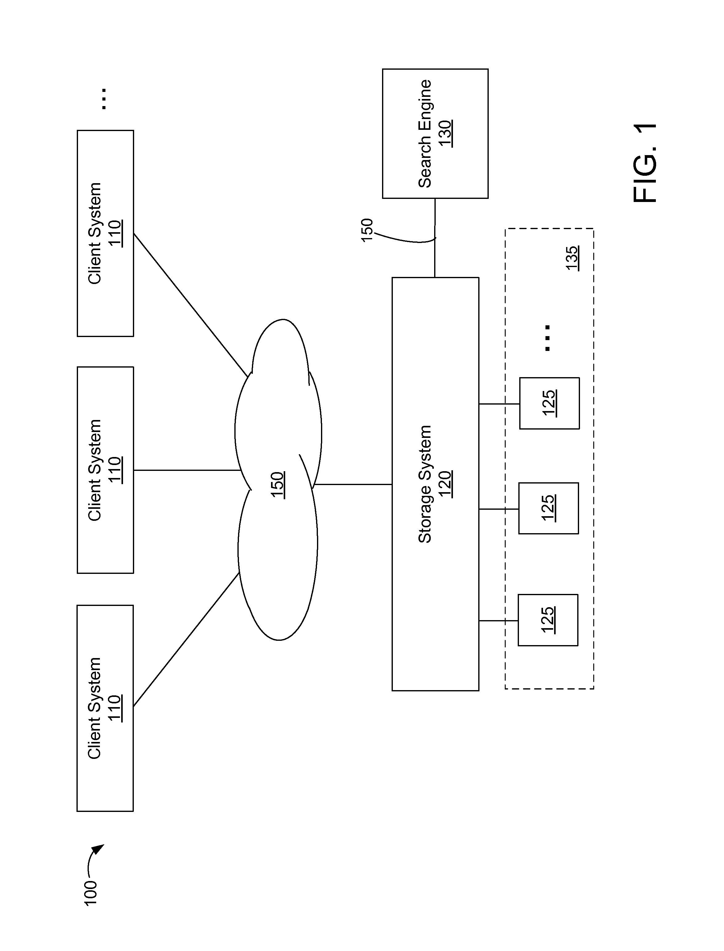 Proxying search requests for files to a search engine