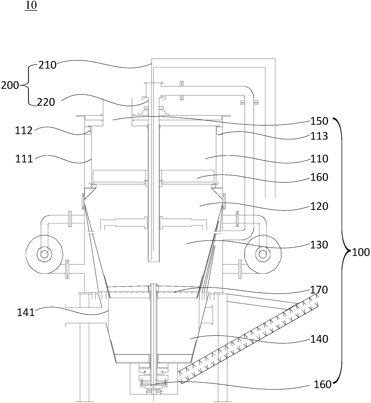 Biomass gasification reaction system removing tar automatically and method thereof