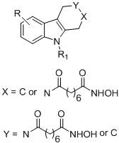 Hydroxamic acid histone deacetylase inhibitor containing tetrahydrocarboline structure as well as preparation method and application of hydroxamic acid histone deacetylase inhibitor