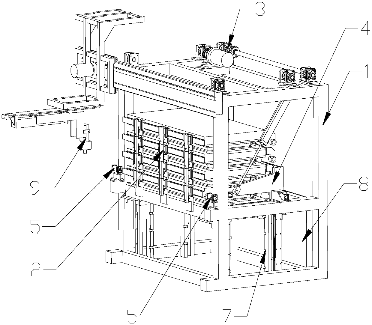 A door body foaming equipment