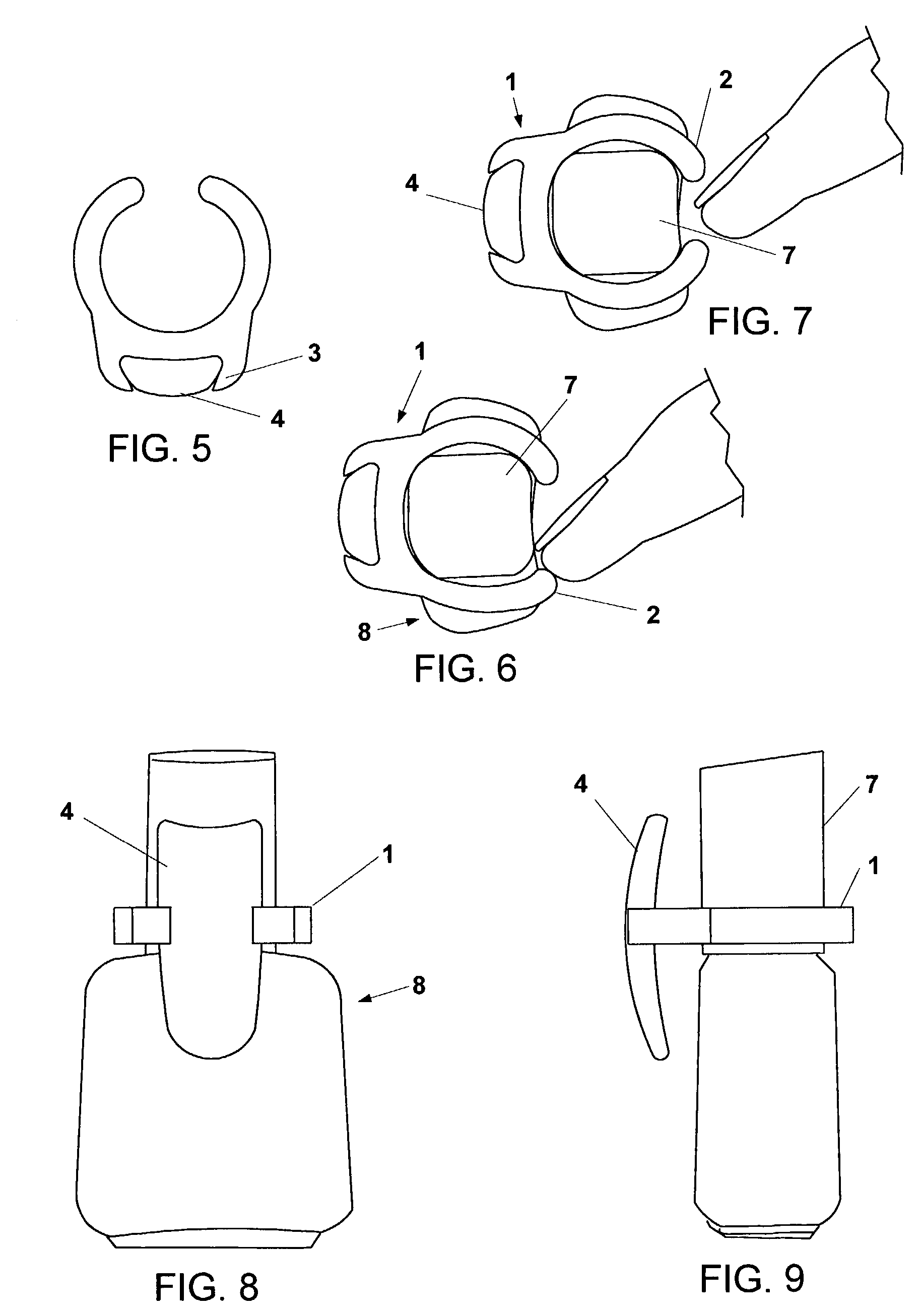 Fingernail holder for fingernail polish bottle