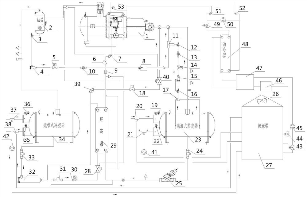 Variable-frequency heat source tower heat pump water chiller-heater unit