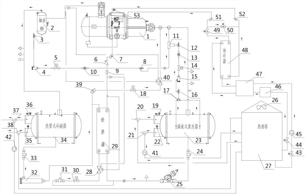 Variable-frequency heat source tower heat pump water chiller-heater unit