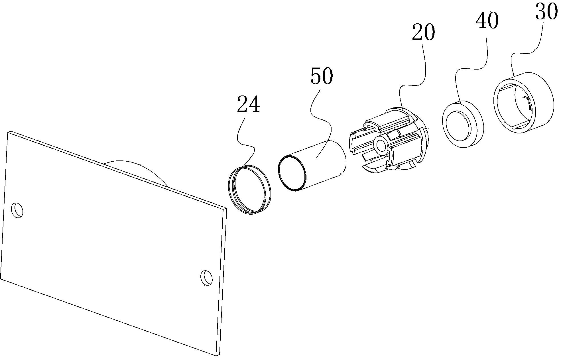 Metal key module, control box module with metal key module, and range hood