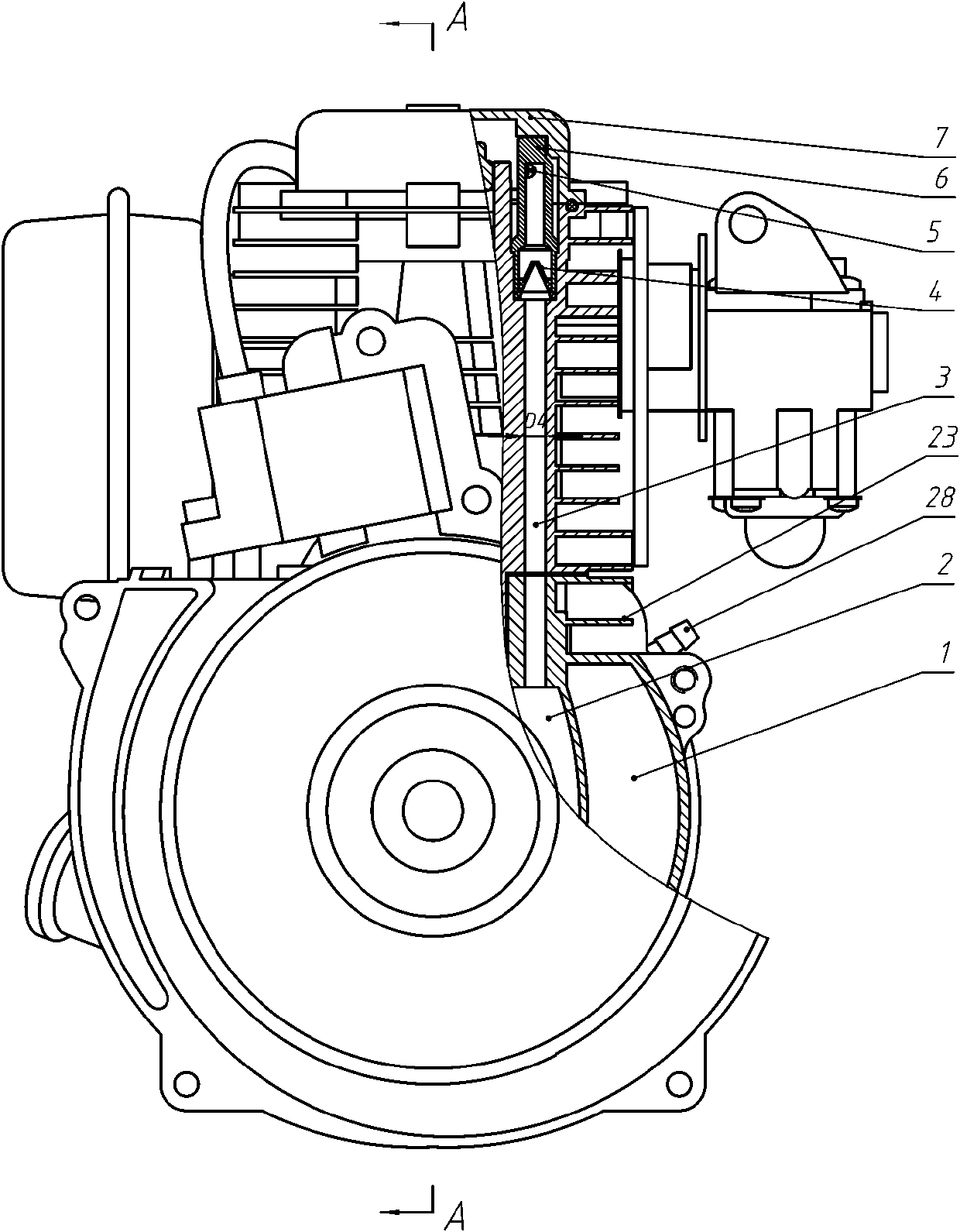 Lubrication system of handheld air-cooled four-stroke gasoline engine and gasoline engine