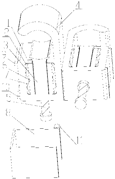 Multidirectional rotary connection cable clamp