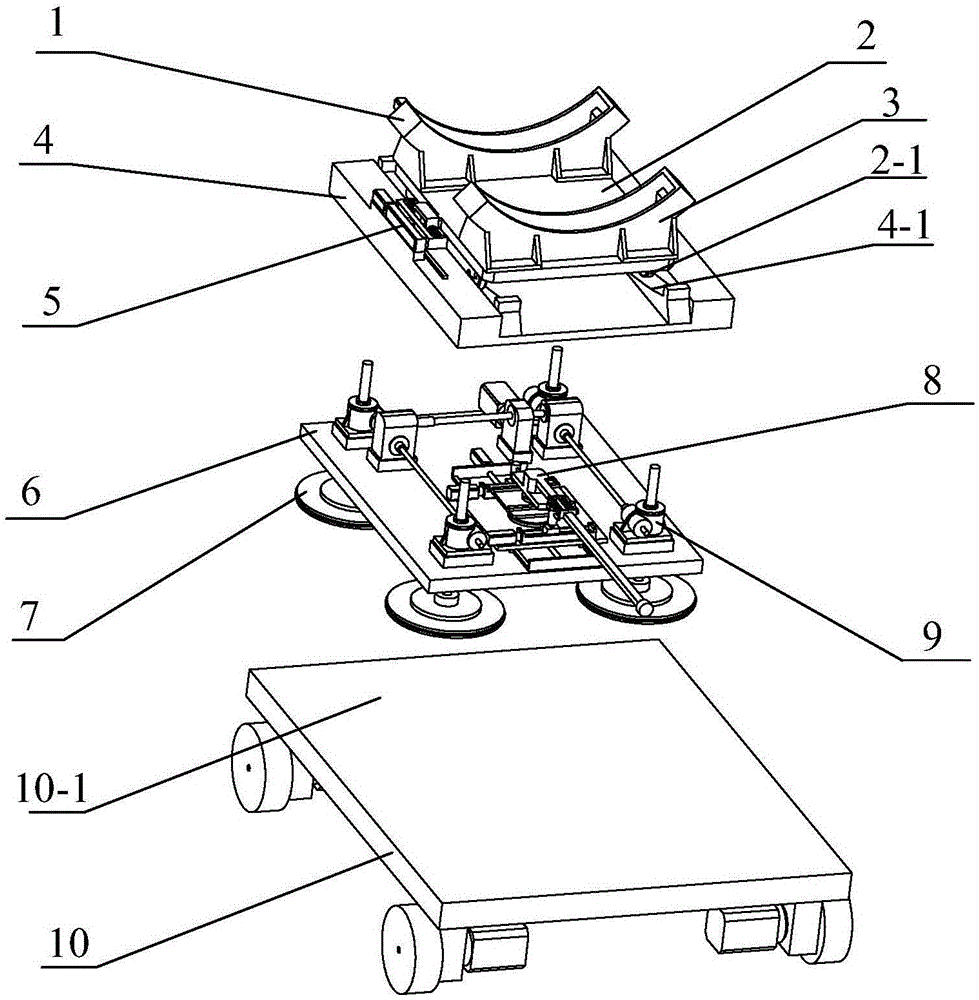 Modular automatic pick-up fitting device based on air flotation technology