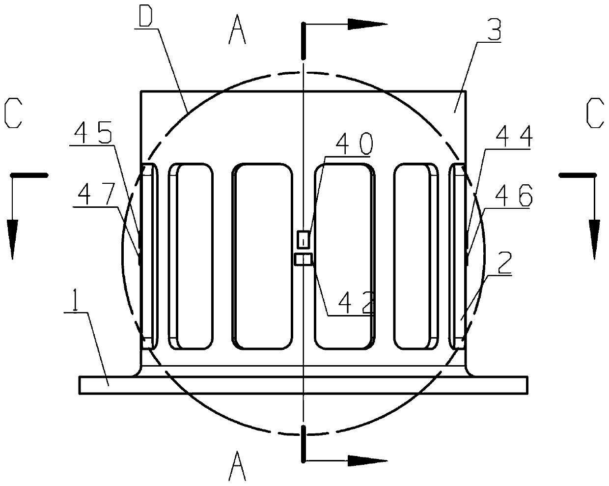 Rotor axial force measuring device and measuring method