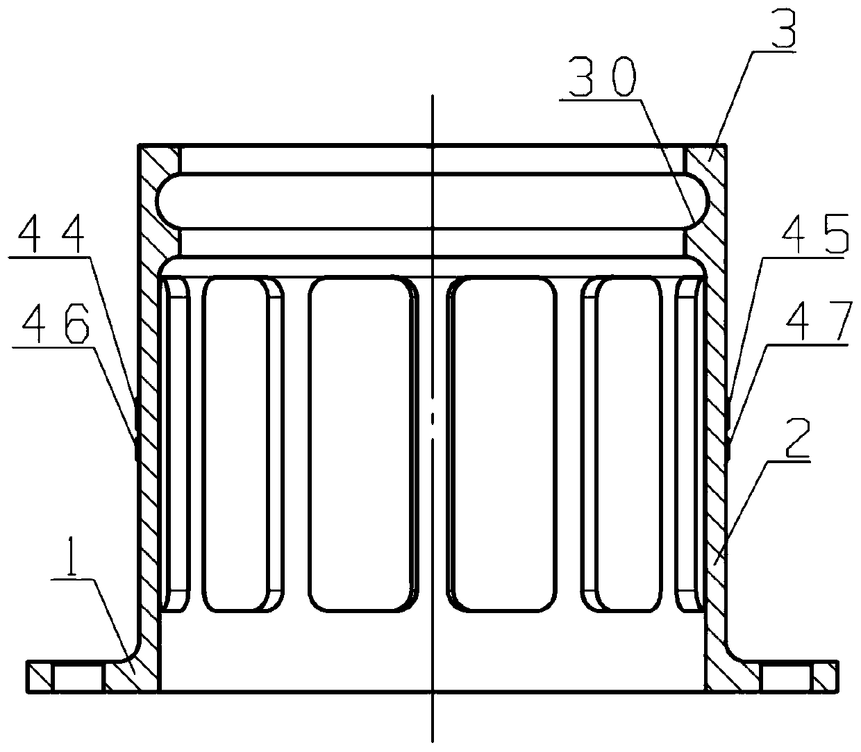 Rotor axial force measuring device and measuring method