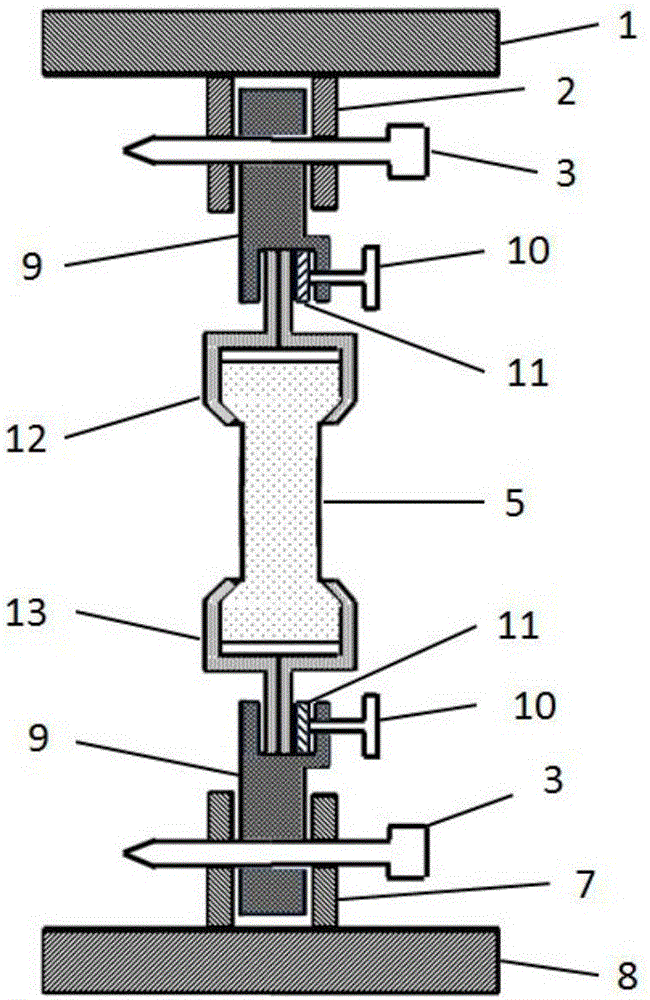 Gripping device for testing pull-power property of low intensity hydrogel